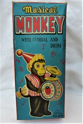 £147.56 • Buy Toy Musical MONKEY With Cymbals And Drum Vintage  Wind-Up Toys M.M JAPAN