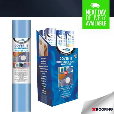 Bond It Cover-it Temporary Waterproof Hard Floor Glass Protector 600mm X 25/50m • £22.99