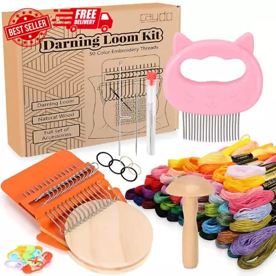 Speedweve Darning Mini Loom Kits Machine With 50 Color Threads Sock Darning Mush • $35.38