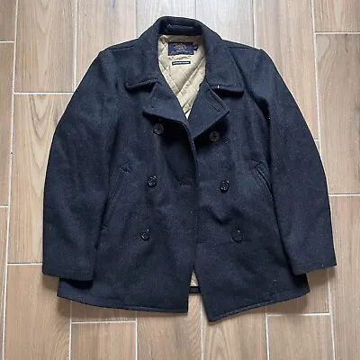 J. CREW BAYSWATER Peacoat Men's SIZE Large Gray Military Grade Wool Thinsulate • $84.95