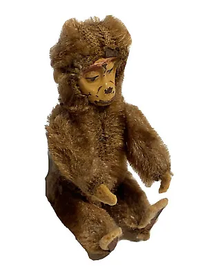 C1930s Schuco Monkey Doll Mohair Painted Metal Face Moveable Limbs VG Cnd • $82
