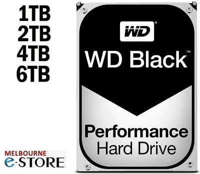 WD Black Desktop Internal SATA3 Hard Drive 1TB 2TB 4TB 6TB SATA HDD Performance • $285