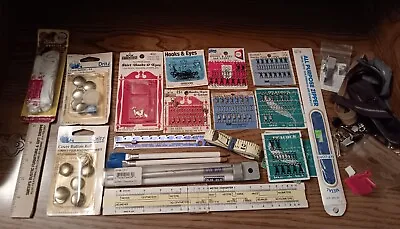 Mixed Lot Vtg Sewing Notions Tools Hooks & Eyes SEE DESCRIPTION FOR DETAILS • $8.99