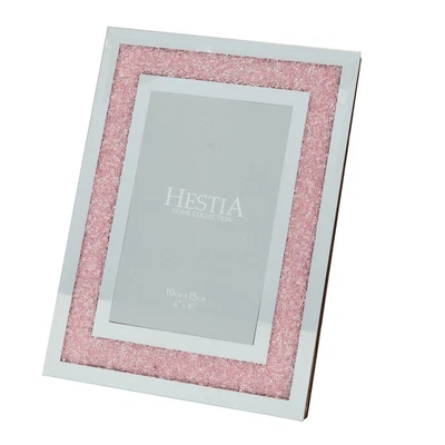 £9.34 • Buy Hestia Mirror & Blush Crystal Glass Frame - 4  X 6 