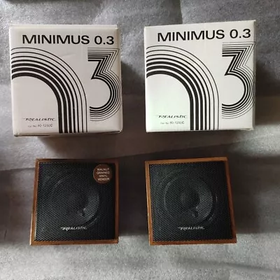 Realistic Minimus 0.3 40-1250C Vintage Speaker Pair In Box Old Stock • $49.99