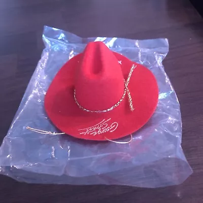 George Strait Mini Red Cowboy Hat Christmas Ornament • $10