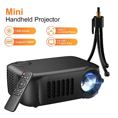 1080P Full HD Mini Portable Projector Home Theater Cinema Video Movie HDMI USB • $35.99