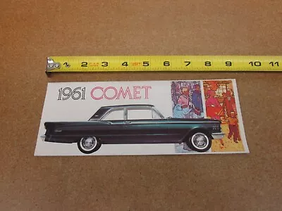 $6 • Buy 1961 Mercury Comet Sales Brochure Small 12 Pg Folder ORIGINAL Literature 