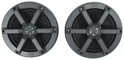 Pair JVC CS-MS620 6.5  50 Watts RMS 2-Way Coaxial Marine Boat Speakers In Black • $34.95