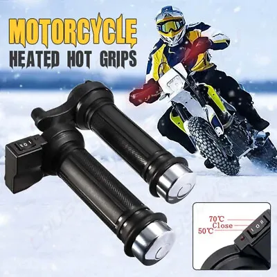 1Pair Electric Heated Grips Handlebars Set For 12V 22mm Motorcycle/ATV Handlebar • $21.99
