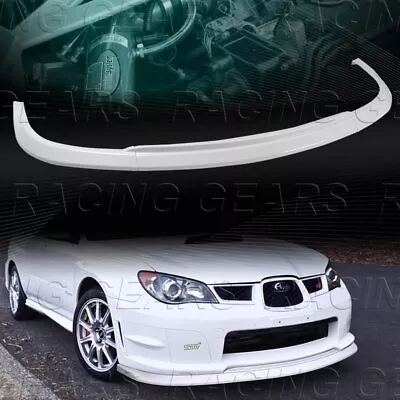 CS2 STYLE PAINTED WHITE FRONT BUMPER BODY SPLITTER LIP FIT 06-07 IMPREZA WRX STi • $69.95