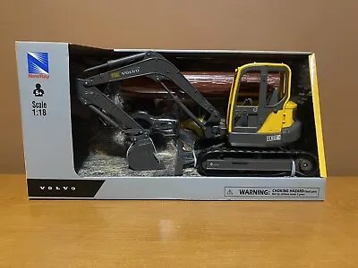 Volvo ECR88D Compact Excavator Plastic Toy Model Digger (14 ) New-Ray 1/8 Scale • $50