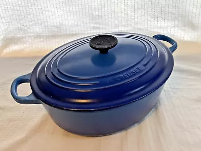 Le Creuset 4.7 Litre Oval Casserole Dish Blue (29) • £119.99