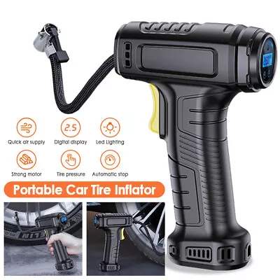 Automatic Cordless Car Tyre Inflator Handheld LCD Digital Air Compressor Pump AU • $35.99