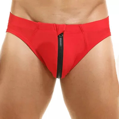 Sexy Men's Swimming Briefs Bikini Board Shorts Beachwear Swimsuit Swimwear Zip • $11.99