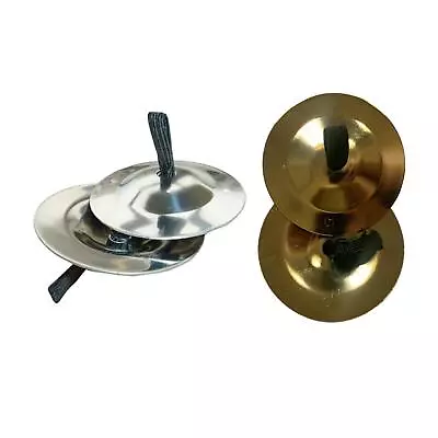2Pcs Finger Cymbals For Kids Adults Finger Dancing 5.3cm Mini Marching Cymbals • $7.01