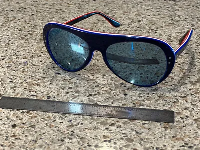 Rare Vintage Sunglasses France 70s Ski Medium Frame Blue (Cebe ?) • $69.99