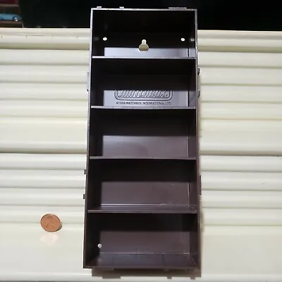 ONE Matchbox 1984 Brown Plastic 5 Slot Interlocking Wall Display Case Excellent  • $9.95