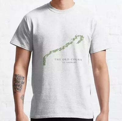 The Old Course St. Andrews Golf Course Graphic Map Classic T-Shirt • $6.99