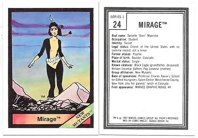 Marvel Universe Series 1 Trading Card #24 Mirage 1987 Comic Images NEAR MINT • $8.99