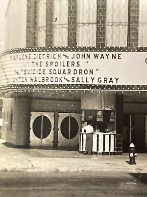 J7 John Wayne 1942 Theatre Movie Marquee THE Spoilers Suicide Squadron Artistic • $18.50