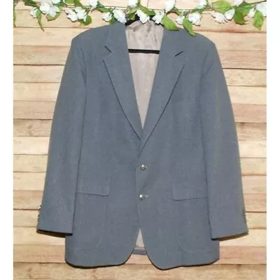 Vintage Style Edgeworth Gray Blazer Sport Coat Jacket Size 42R Double Buttons • $19.99