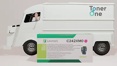 Genuine Extra High Capacity Lexmark C242XM0 Toner Cartridge Magenta - New • £109.98