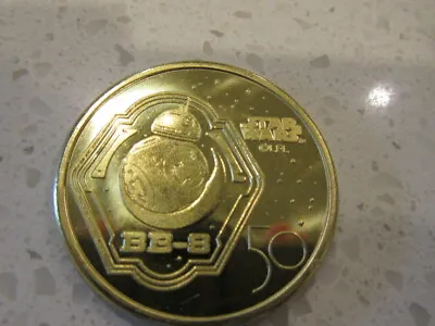 NEW Disney World 50th Anniversary BB-8 Star Wars Mickey Mouse Token Coin +FreeB • $8.96