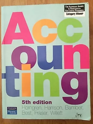 Accounting Myaccountinglab 5th Edit-Horngren;Harrison;Bamber;Best;Fraser;Willet • $15.33