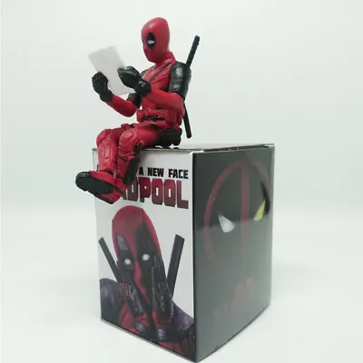 Marvel X-Men Deadpool Dead Pool 7cm Cake Topper Figure Toy Sitting Pose Doll • £7.99