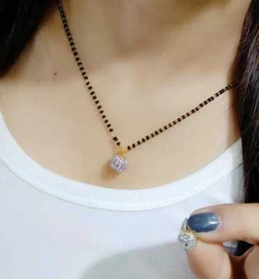 $24.52 • Buy Indian Traditional Mangalsutra Earrings Pendant Settings Ethnic Jewelry Women