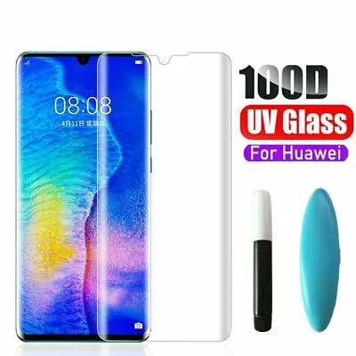 £5.29 • Buy For Huawei P30 PRO UV Tempered Glass Full Liquid Glue Screen Protector