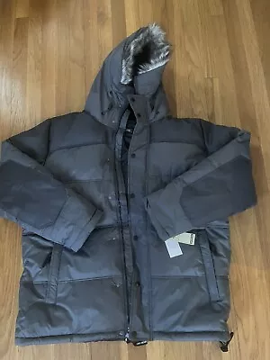 Members Only Mens Winter Jacket NWT Size XL Gray Faux Fur Hood  • $59.94