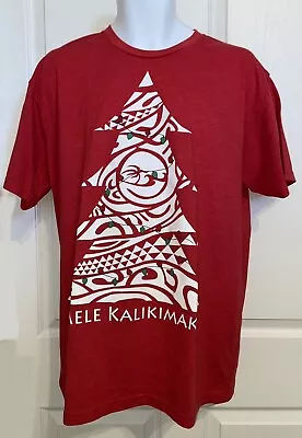 HONOLUA HAU' OLI MAKAHIKI HOU Surf Mens XL X Large Christmas MELE KALIKIMAKA Red • $13.39
