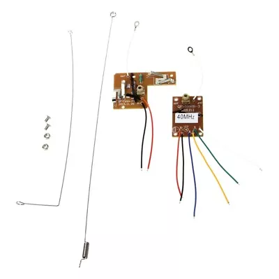 4CH 40MHZ Remote Transmitter & Receiver Board With Antenna For DIY RC Car Robot • £4.84