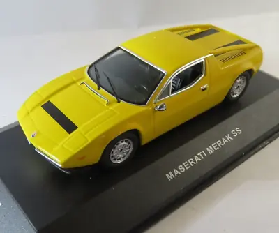 MASERATI MERAK SS Yellow By  IXO MODELS CLC085 1:43 Die-cast Model Car • $33.59