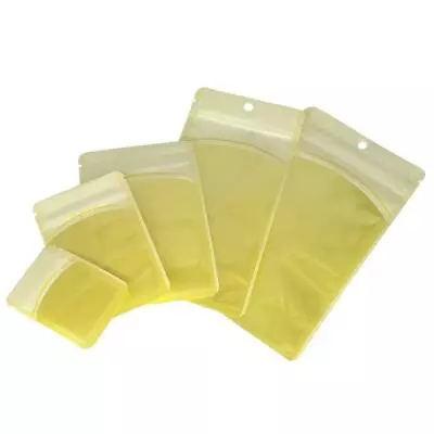 Waterproof Clear Window Storage Bags Yellow Plastic Packaging Bags Food Safe • $11.99