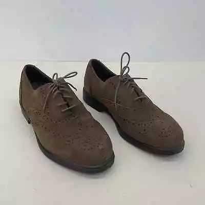. Oak Meadow Men's Brown Suede Brogue Dress Shoes - Size 11  • $30
