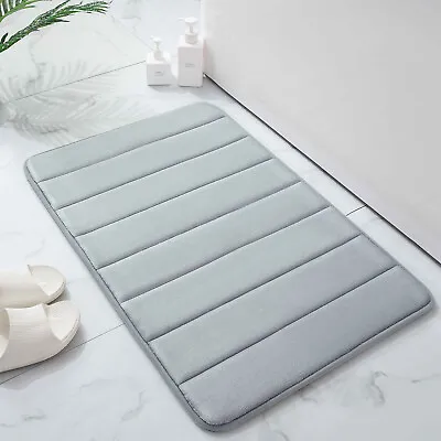 Memory Foam Bath Rug Bathroom Floor Shower Mat Carpet Non-slip Soft Absorbent • $6.99