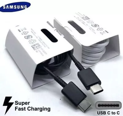 Genuine Samsung Galaxy Type C To C Note S21 Ultra Super Fast USB C Charger Cable • £2.59