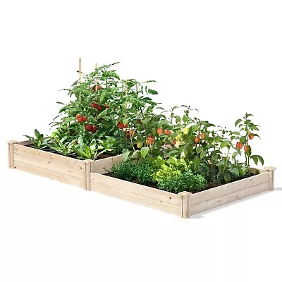 4 Ft X 8 Ft Pine Wood 2 Tier Raised Garden Bed - Made In USA • $234.74
