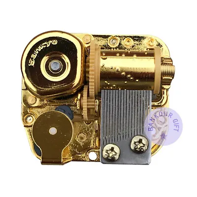 Music Box Parts Mechanism Gold Wind Up Sankyo Musical Movement (60 Tunes Option) • £15.58