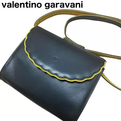 Vintage Valentino Garavani Leather Shoulder Bag Crossbody Black Made In Italy • $178