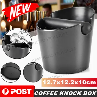 $15.85 • Buy Coffee Waste Container Espresso Grinds Knock Box Tamper Tube Bin Black Bucket Oz