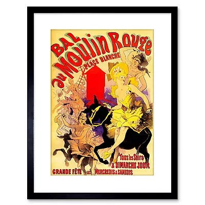 Ad Moulin Rouge Dancers Framed Art Print Picture Mount Photo 9x7 Inch • $19.99