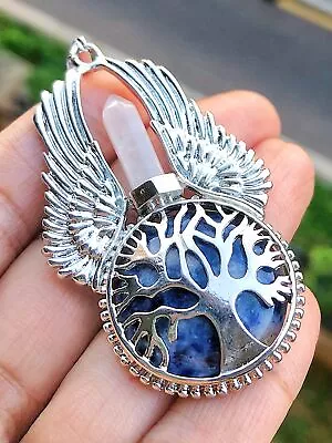 Blue Spot Gems Tree Of Life Angel Pendant Prism Magic Amulet Chakra Reiki • $5.50