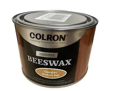 Colron Georgian Medium Oak Wax 400g Refined Beeswax Paste Upcycling Furniture UK • £13.89