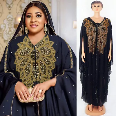 Moroccan Abaya Women Muslim Dubai Hooded Long Maxi Dress Party Abayas Arab Robe • $39.98