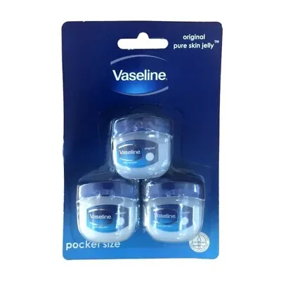 Vaseline Pure Petroleum Jelly Original For All Types (Pack Of 3) Pocket Size 7g • £4.95