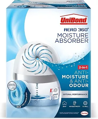 UniBond AERO 360º Moisture Absorber Ultra-Absorbent Dehumidifier +1 Refill 450g • £11.50